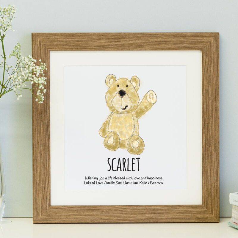 personalised teddy print