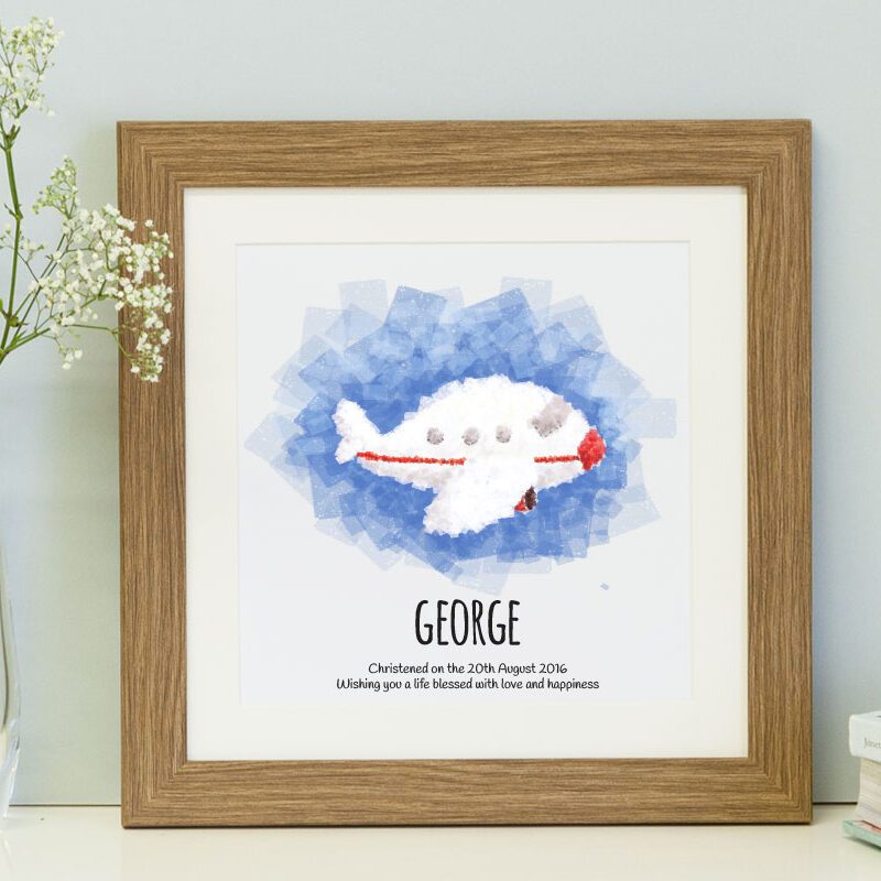 personalised aeroplane print