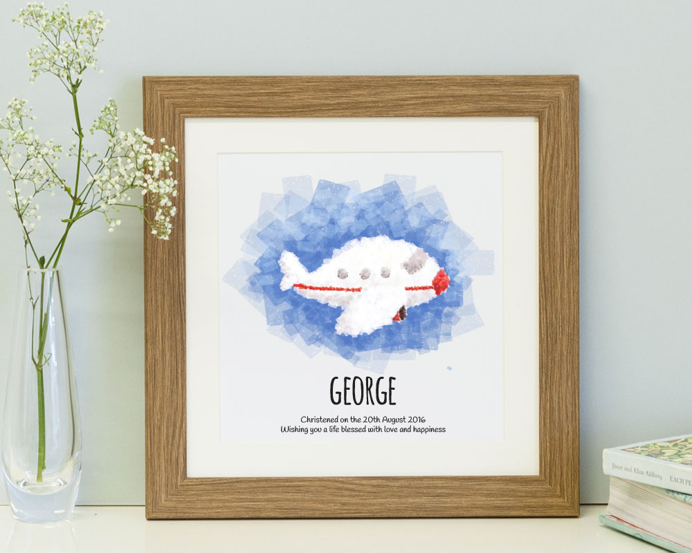 personalised aeroplane print