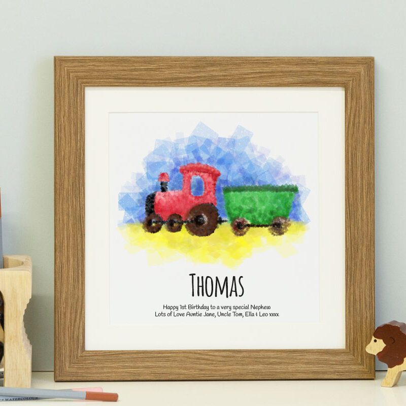 personalised train print
