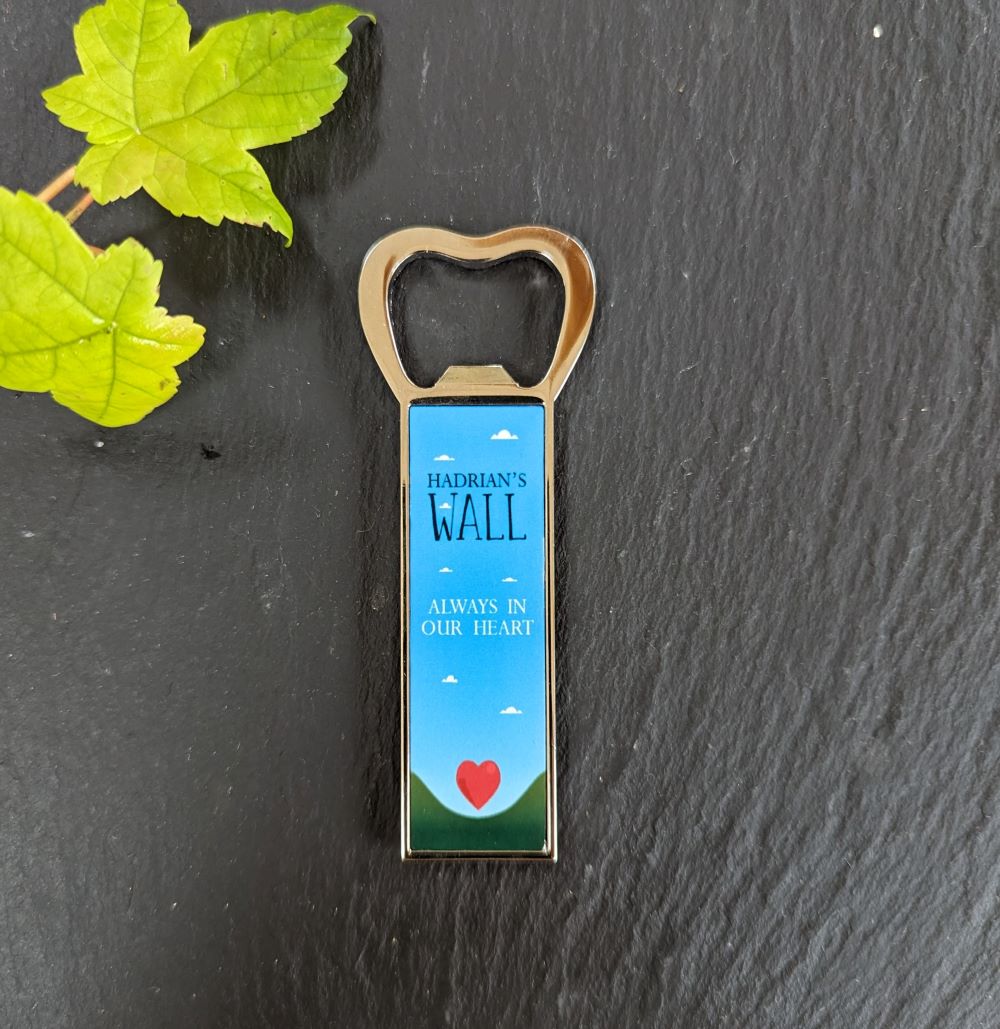 Hadrian's Wall Bottle Opener red heart