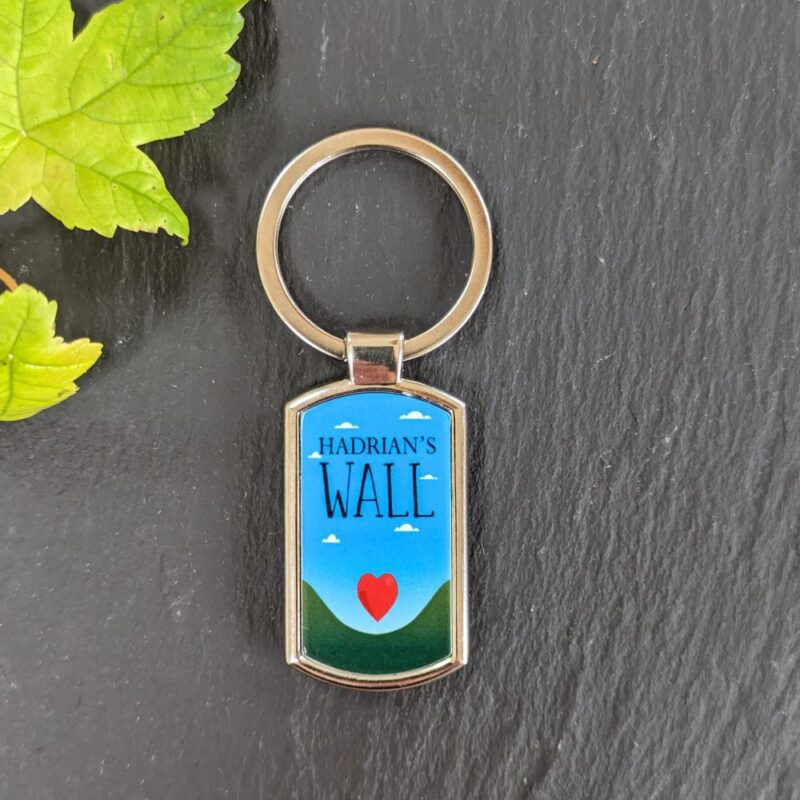 Hadrian's Wall Keyring heart