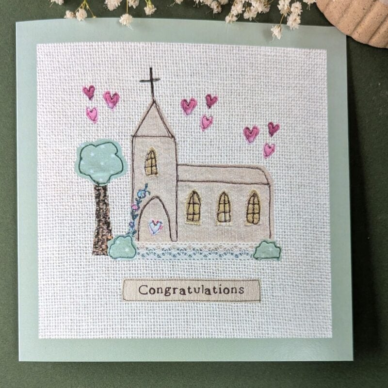 Congratulations Church Wedding Card