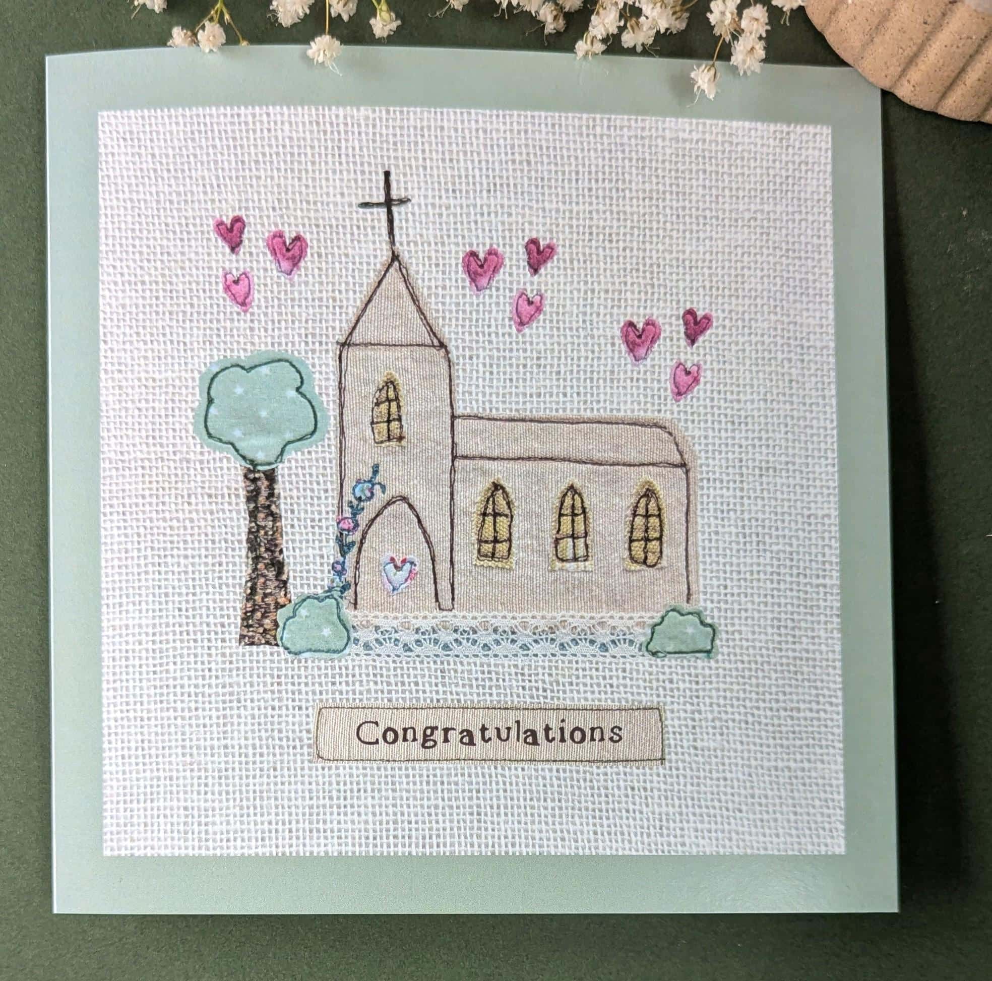 Congratulations Church Wedding Card